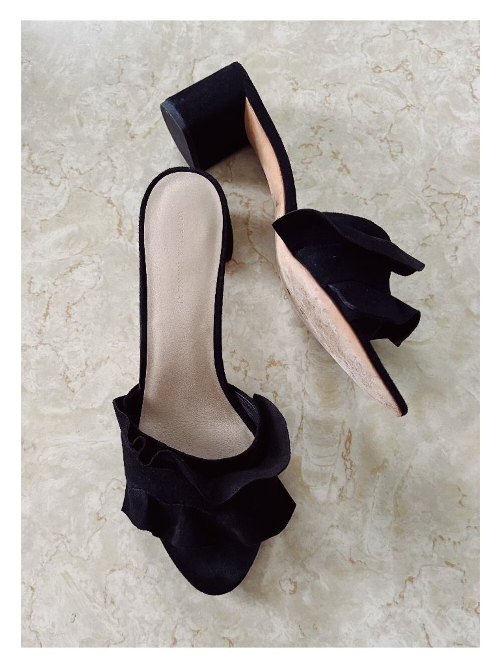 Loeffler Randall Vera Sz 11 Ruffle Slide Sandal